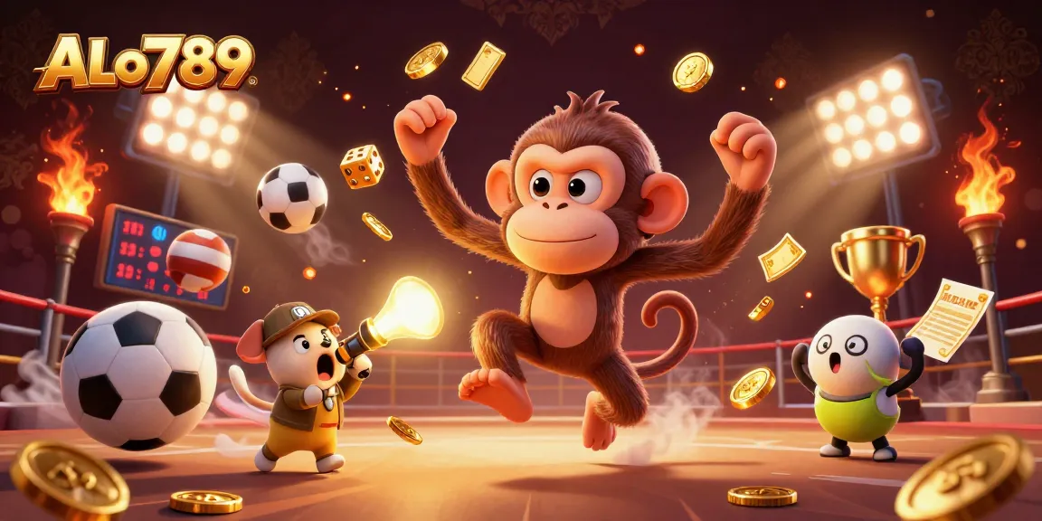 Experience cockfighting thrills at ALo789, featuring a playful ghost-hunting puppy tracking mischievous gold-juggling characters.