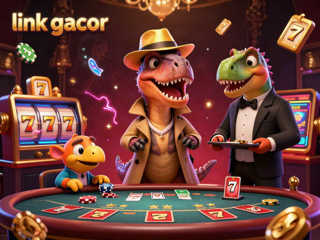 Experience thrilling jackpot spins with the link gacor epic casino scene featuring vibrant characters and game elements.